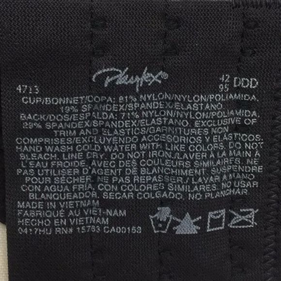 Playtex Amazing Shape Underwire Unlined Bra Black - Picture 5 of 5